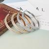 New Large Crystal Hoop Earrings Matte Fashion Simple Round Shiny CZ Big Earring Zircon For Women Party Gift