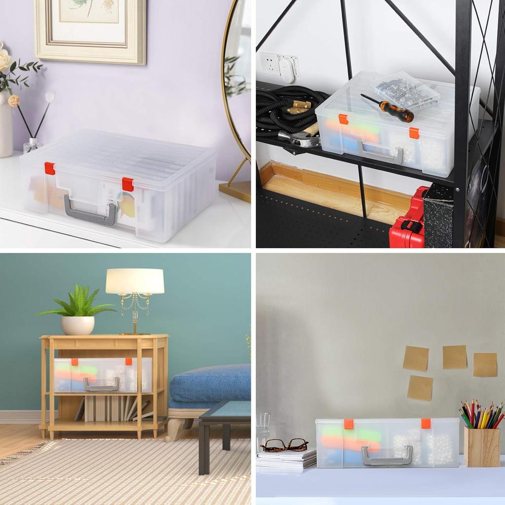 18 Independent Clear Boxes 4x6inch Photo Storage Set for Easy Sorting & Quick Access, Acid-Free Organizer for Stamps & Stickers