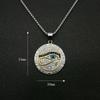 Ägyptisches Auge des Horus Anhänger Gold Silber Farbe Edelstahl Rundes Halskette für Frauen/Männer Altes Ägypten Schmuck Geschenk