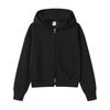Silver Fox Velvet Women's 450g Heavyweight Hooded Sweatshirt - Short, Trendy Drop Shoulder Pullover for Autumn/Winter 