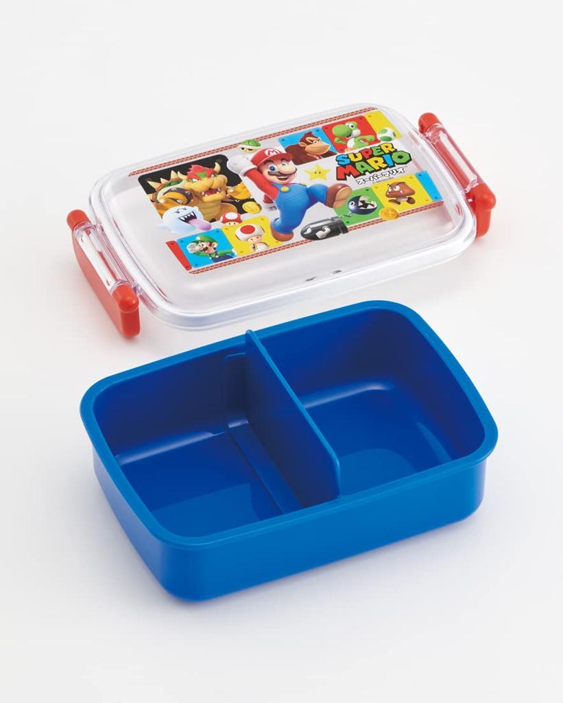 Skater Lunch with a Soft Single Made in Super Mario Children's Box, 450ml, Dome-Shaped Lid, Tier, Japan, 23, Boys' (RBF3ANAG-A)