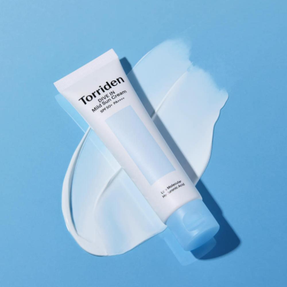 

Torriden Dive-In Минеральный мягкий солнцезащитный крем SPF 50+ PA++++ 60 мл – Нежная минеральная УФ-защита