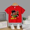 2026 Trendy Dragon Ball Kids TShirt Super Saiyan God Goku Anime Pattern Short Sleeve Soft Breathable Daily Wear for Boys Girls