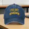 Washed Baseball Cap I Fix Shit That What I Do Summer Trucker Hat For Women Men  Y2K Cool Outdoor Sport Sun Baseball Caps