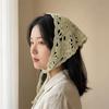 Pastoral Style Triangle Turban French Hollow Out Hair Band Retro Women Hair Scarf  Summer