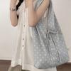 2025 New Summer Polka Dot Bow Strap Shoulder Bag Tote Bag Korean Literary Commuter Student Bag Tide