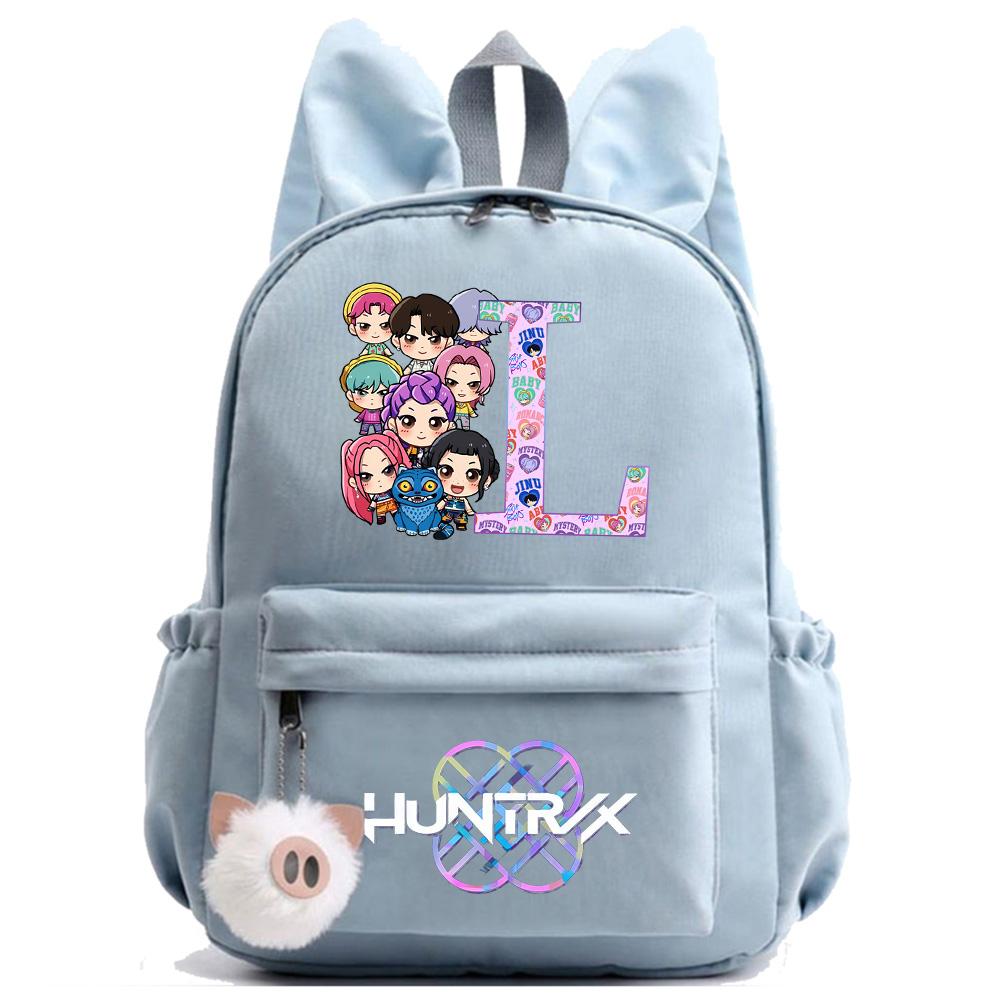 26 English Letter K-Pop Printed Backpack Student Teenager Bookbag for Boy Girl Schoolbag Kid Gift Women Large Capacity Travel Bag Rucksak