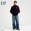 Gap Unisex 2025 Fall Colorblock Logo Fleece Stand-Collar Jacket