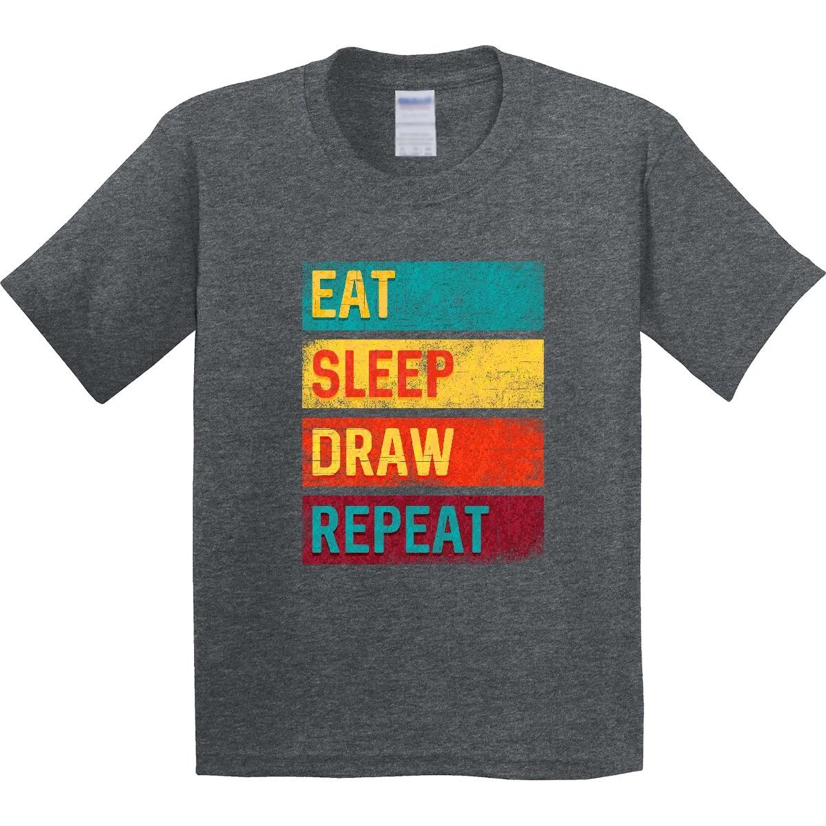 Inktastic Sketch Artist Eat Sleep Draw Repeat Youth T-Shirt Drawing Illustration 160