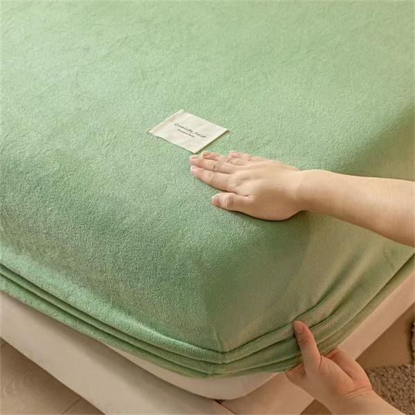 High-quality Soft Velvet Fitted Sheet with Elastic Bands Non Slip Adjustable Mattress Covers for Single Double King Queen Bed 160x200cm