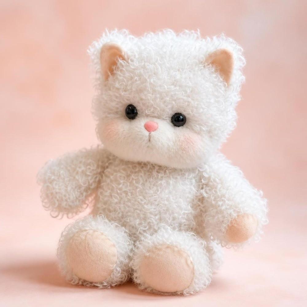 Cat Stuffed Animal Plush Pillow Emotional Support Fluffy Stuffed Cat Kawaii Plush Toy Kids Gift