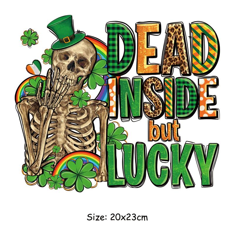 St Patrick Day Iron-On Transfer Hoodies Parches Ropa Diy Clothes Sticker Heat Transfer T-Shirt Thermal Patch For Pet Doll Cothes