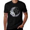 Pentagram with Flower Moon TShirt Fashion Casual Short Sleeve TShirt