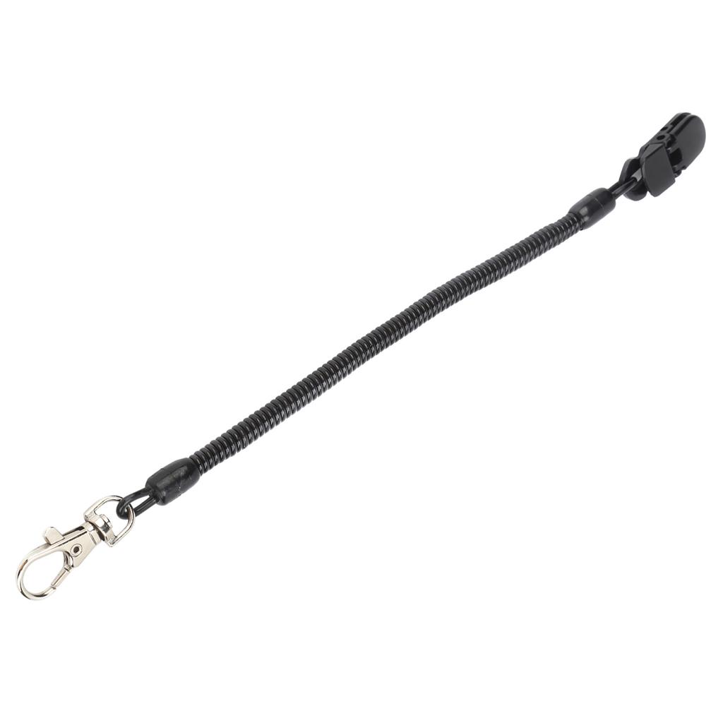 Angelschnüre Dehnbar Aufgerollt Einziehbar Sicherheitsseil Draht mit Karabiner für Angeln