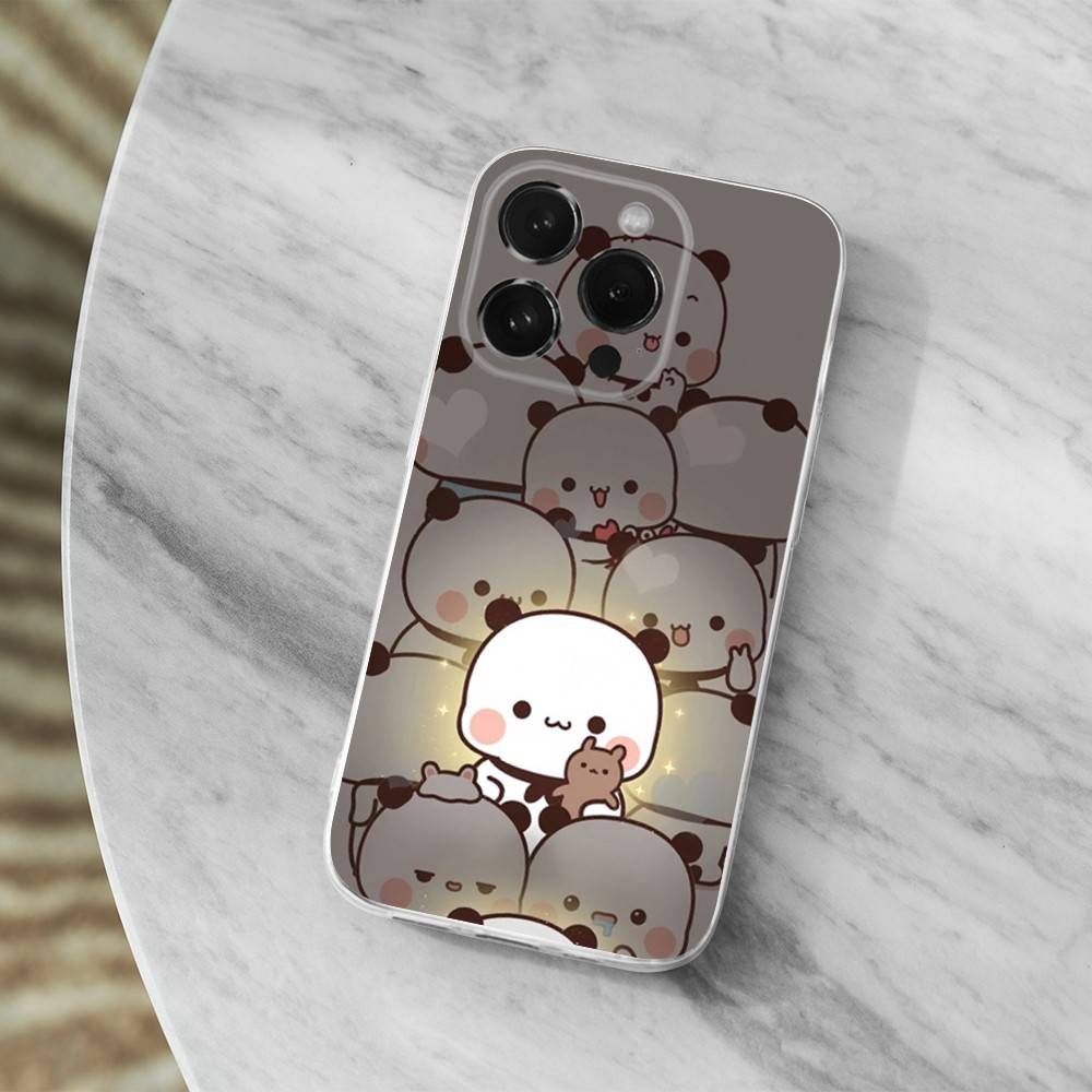 Süße B-BuBu D-DuDu Cartoon Handyhülle Für iPhone 16,15,14,13,12,11 Pro,Max,Plus,X,XS,XR,SE,Mini Transparent Weiche Hülle