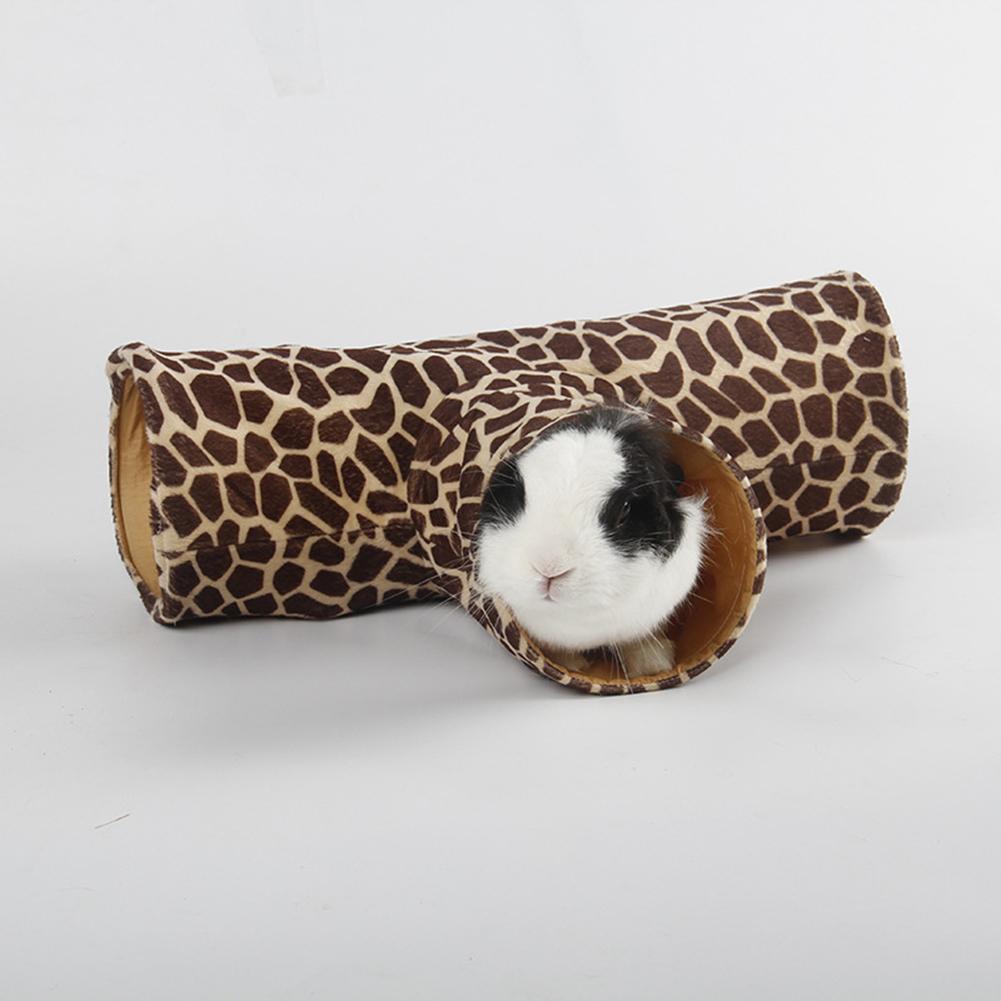 Small Pet  Tee  Tunnel  Nest Soft Comfortable Three-way Rolling T Tunnel Cats Toy Chinchilla Mink Hamsters Channel Pets Supplies