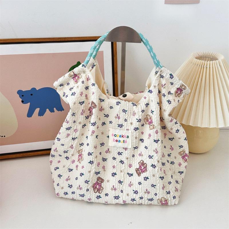 

41 Embossed cartoon puppy hand bag female hand shoulder canvas bag going out to work commuter bag