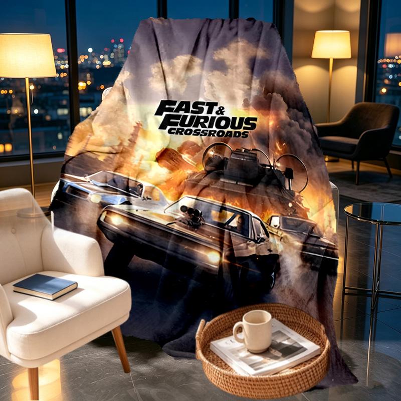 Fast & Furious Print Blanket - Soft & Comfortable, for Bedroom, Travel, Sofa, Home Decoration - Birthday Christmas Gift for Friend