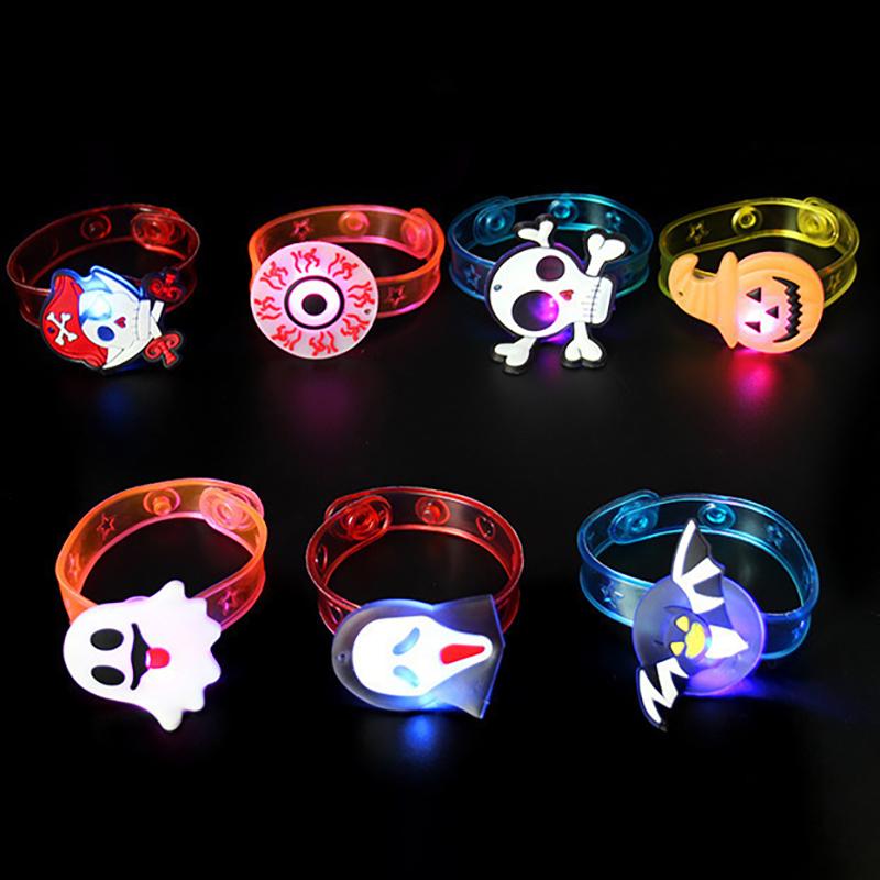 Halloween Led Light Up Bracelets With Cute Cartoon Designs Perfect For Halloween Party Trick Or Treat Favors Gifts