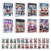 Creative Holiday Ornament Christmas Panda Advent Calendar, 24 Days Countdown Contains Acrylic Party Favors Ornaments, Cute Hanging Decorations