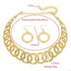 Exaggerated Choker Earrings Set Gift Vintage Adjustable Jewelry for Birthday