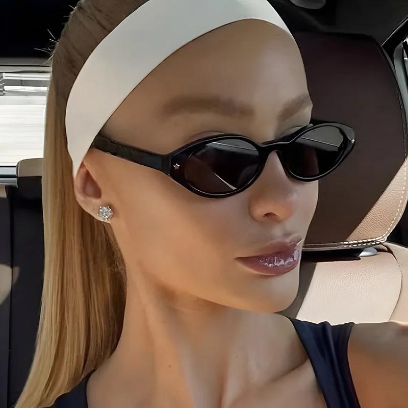 2025 New Women Sunglasses Narrow Oval Frame Luxury Brand Design Popular Style Outdoor Female Sunglasses Sunshade Glasses Uv400