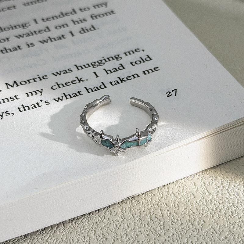 Niche Starlight Full Of Diamonds, Zir*****Pen Ring, Super Fairy Tide Cool Light Luxury, Niche High-End Feeling Stacked Ring Woman