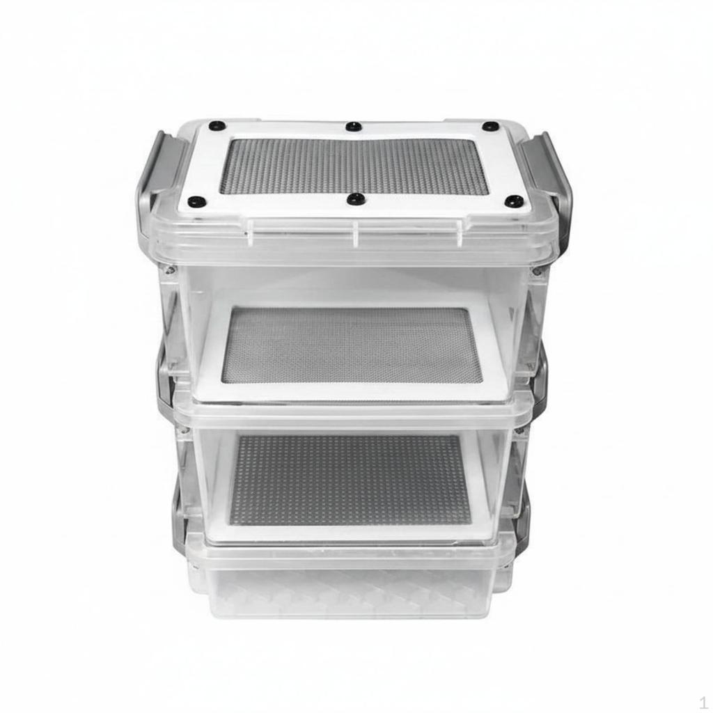 Mealworm Breeding Box Sieve Design TwoLayer Kit Odor Control Breadworm Feeder for Desktop,