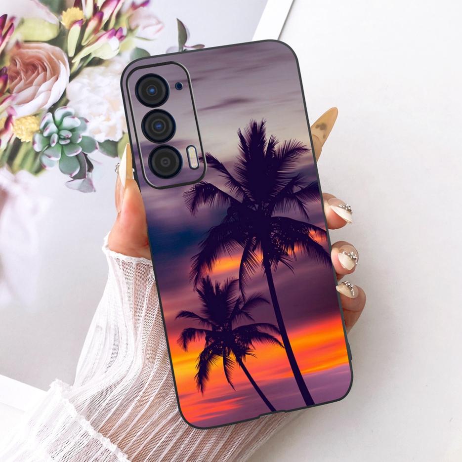 For Motorola Edge 2021 Case XT2141-1 Luxury Butterfly Tree Painted Cover Soft Silicone Case For Motorola Edge 2021 Edge2021 Bags