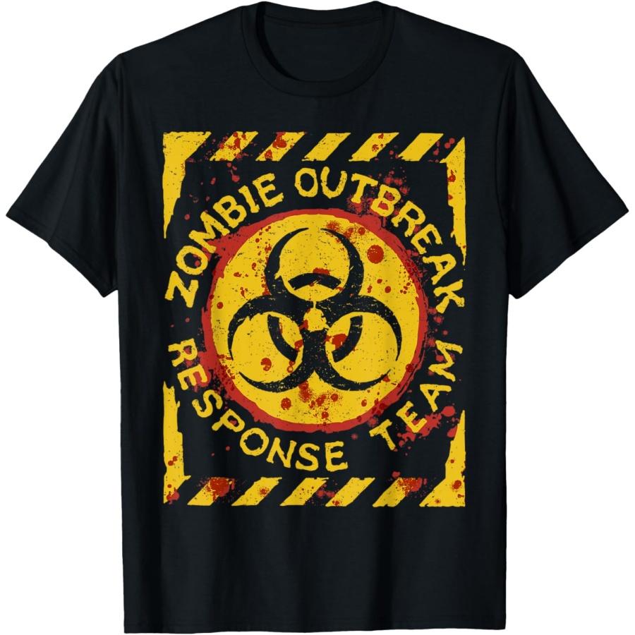 Zombie Outbreak Halloween Response Team Funny Men Apocalypse T-Shirt S