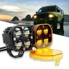 3inch Fog Driving Lampshade Lights Amber Black LED Work Light Dustproof Cover Light Lens Protection Cover For Car Truck Pods