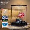 Creative Betta Fish Ecological Desktop Tank with Night Light Decoration.