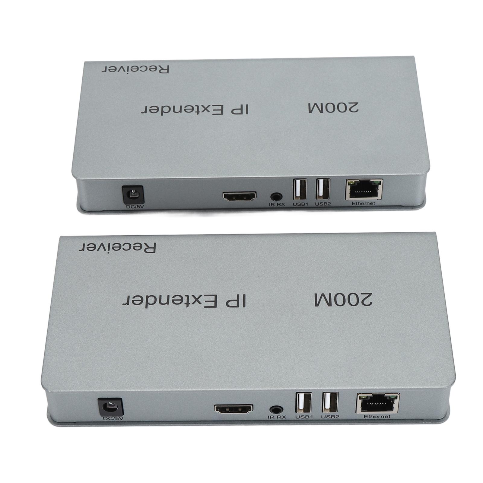 

200M KVM IP Extender RJ45 IP Network KVM Over IP Extender Over Cat5e Cat6 HD Multimedia Interface US Plug