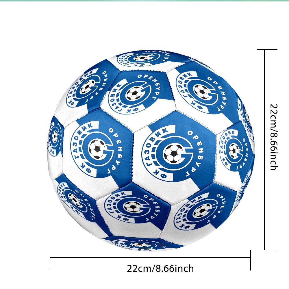 Soccer Club Emblem Design Printed Size 5 Soccer Ball - Durable, Machine-stitched, Soft and Comfortable, Suitable for Training and Matches Gift