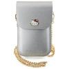 Hello Kitty Handtasche Leder Silberne Metallkette