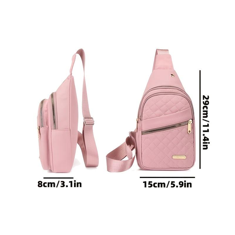 Lightweight Quilted Casual Chest Bag, Foldable Portable Trendy Versatile Tote Shoulder Bag, Ideal for Daily Use, Travel, Outdoor