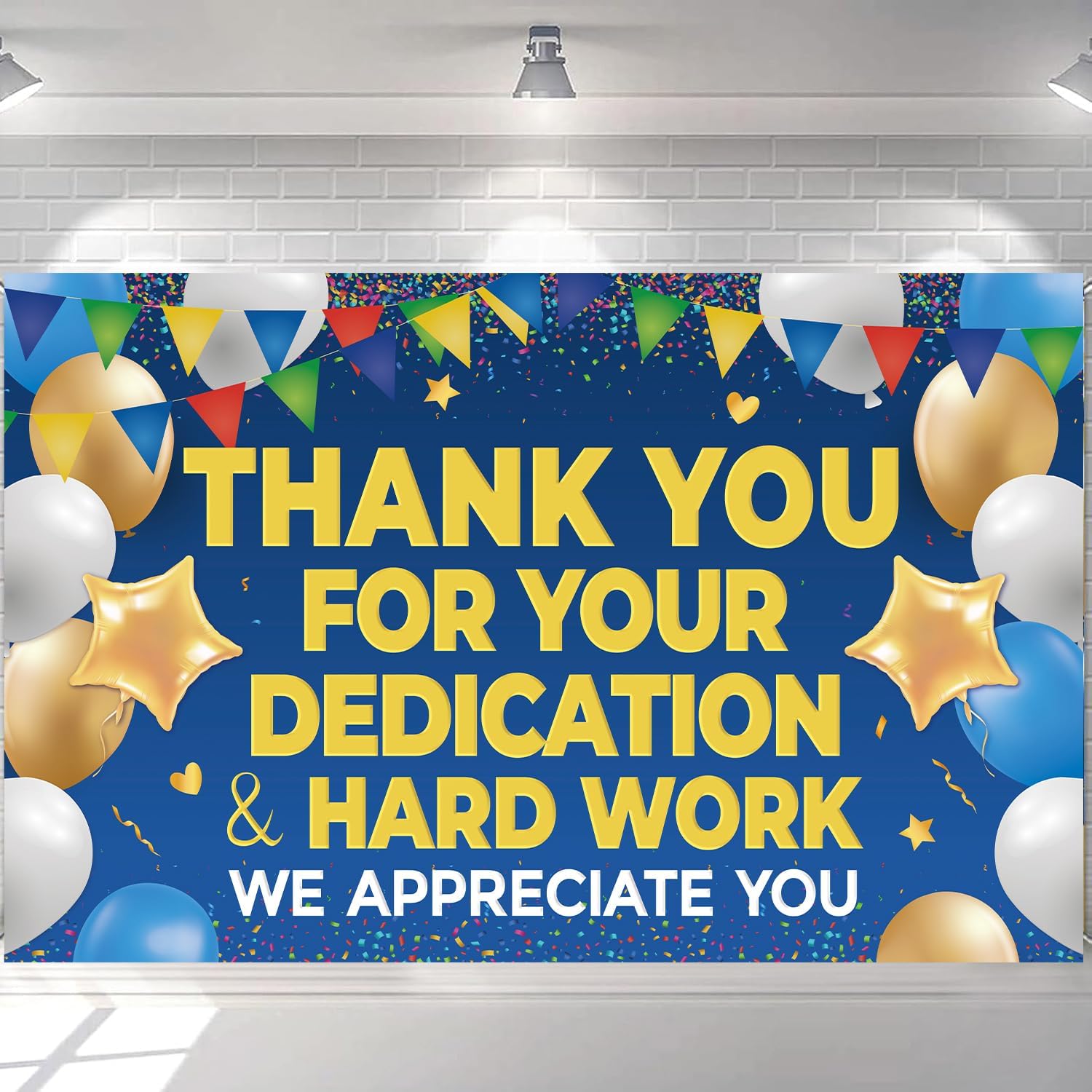 Thank You Appreciation Banner - pirational Gratitude Sign for Teachers, Healthcare Workers, Employee and Volunteer Recognition, Retirement, School Multicolor - THANK YOU