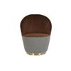 Fauteuil en polyester marron moutarde - Marque - Modèle - Couleur principale: Blanc