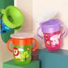 With Double Handle Toddler Training Cup Cartoon Animals Baby Learning Drinking Cup  Outdoor