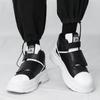 Fashion Black High Top Chunky Sneakers Men Streetwear Platform Lightweight Mens Trainers Casual Designer Shoes Male Sneakers