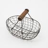 2Pcs Small Metal Basket for Kitchen Use Rustic Iron Wire Storage Basket with Handle Fruit Vegetable Organizer Bread Snack Holder