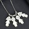Stainless Steel Boy Girl Necklace Pendant Lover Necklace Choker Family Necklace  Lovers