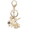 Ocean Series Rhinestone  Keyring Pendant Starfish Scallop Pearl Keychain Bag Decoration Gift