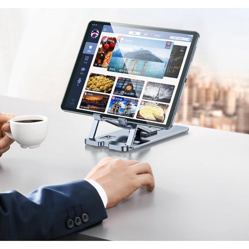 Aluminum Alloy Foldable Phone Stand Desk Mount Adjustable Angle Portable Smartphone Holder Office Home
