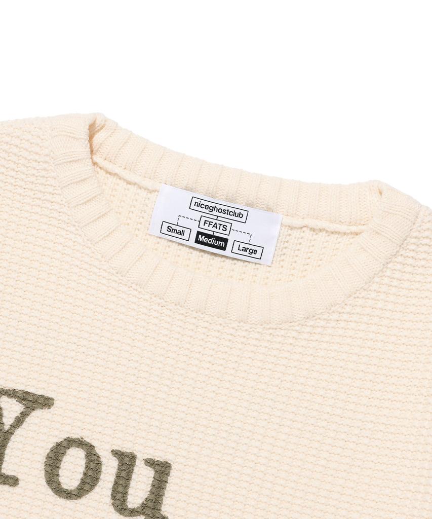 NICEGHOSTCLUB Ffats Position Knit_Ivory(Ng2Efuk611A)