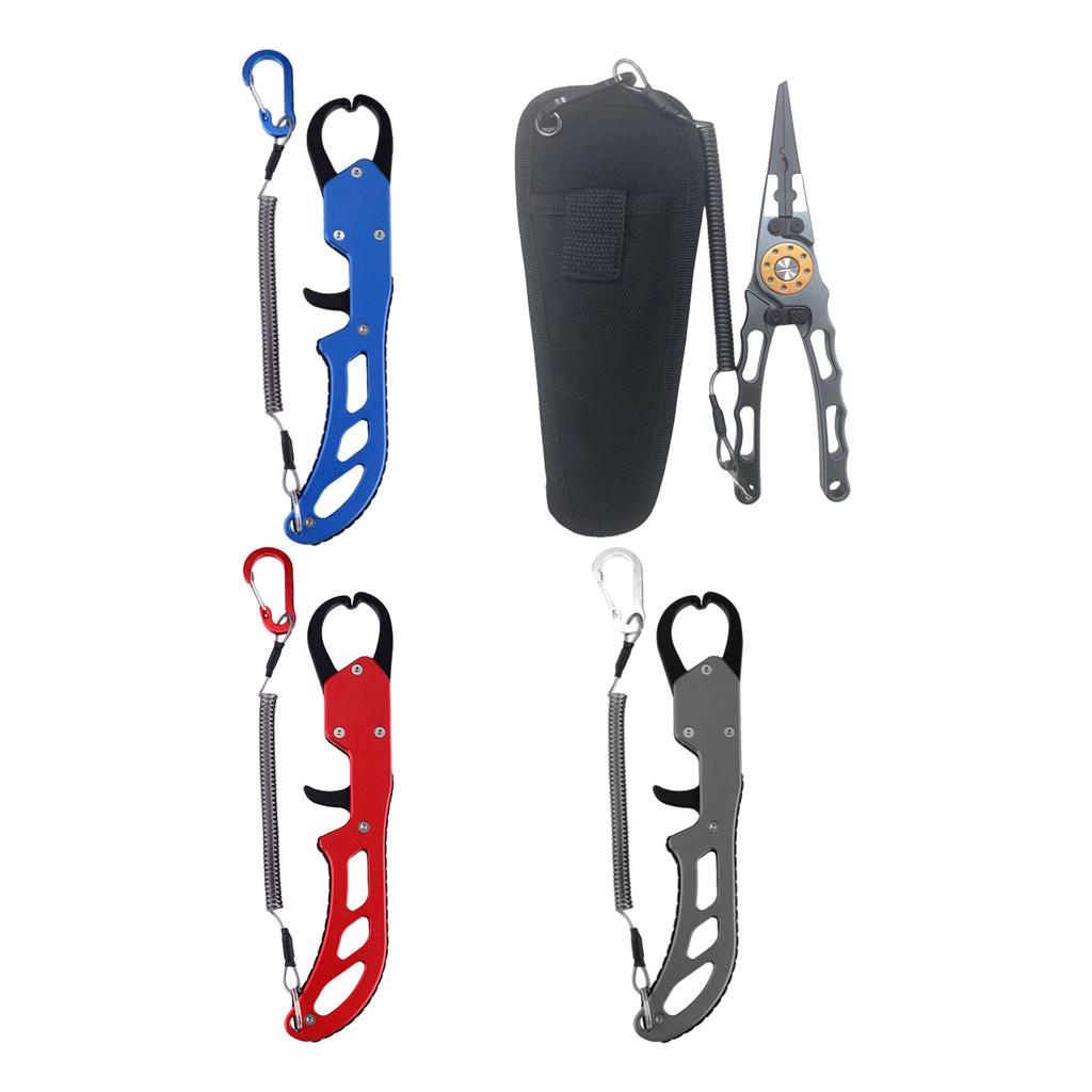 Stainless Steel Fishing Pliers Fishing Clamps Grabber Fishing Grip Pliers Portables Fishing Equipment