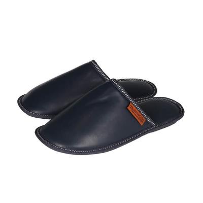 Dulton EV Room PU Includes Storage Height 100mm X Width 130mm X Depth Model Men's Slippers, Leather, Navy, Comfortable, Bag, Dimensions 300mm,