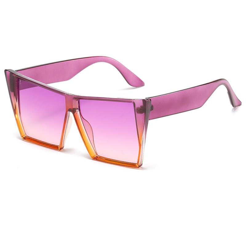 New Oversized Square Sunglasses Women's Fashion Jelly Color Sun Glasses Women Gradient Lens Eyewear UV400