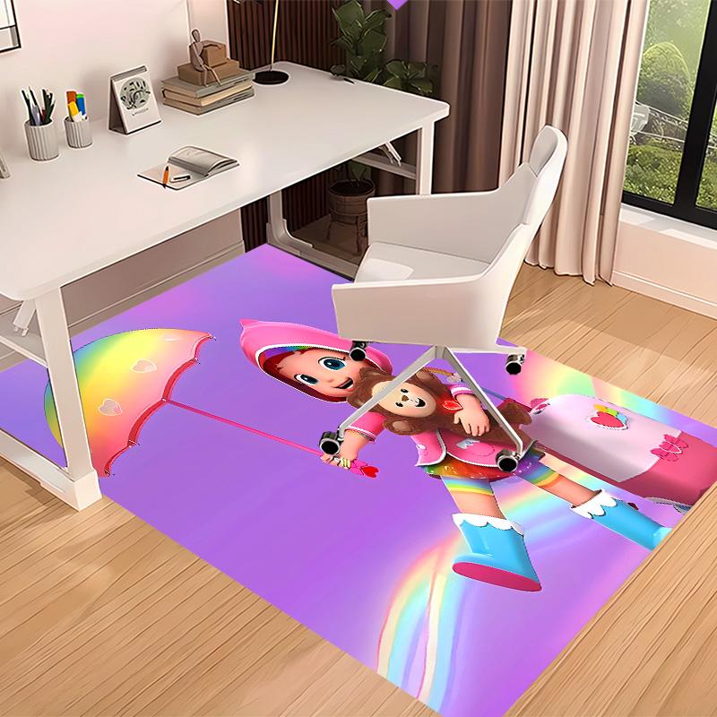 Rainbow Ruby Printed Absorbent Washable Carpet, Non-Slip Bathroom Mats, Kitchen Rugs, Yoga Mat,Living Room Entrance, Camping Picnic Rugs