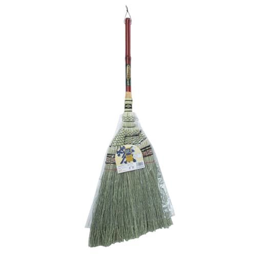 Azuma Handwoven Indoor Broom, Short Handle, Handwoven by Takumi, Bristles 34cm Wide, Total Length 89cm, Made with Natural Fibers that Won't Damage Tat